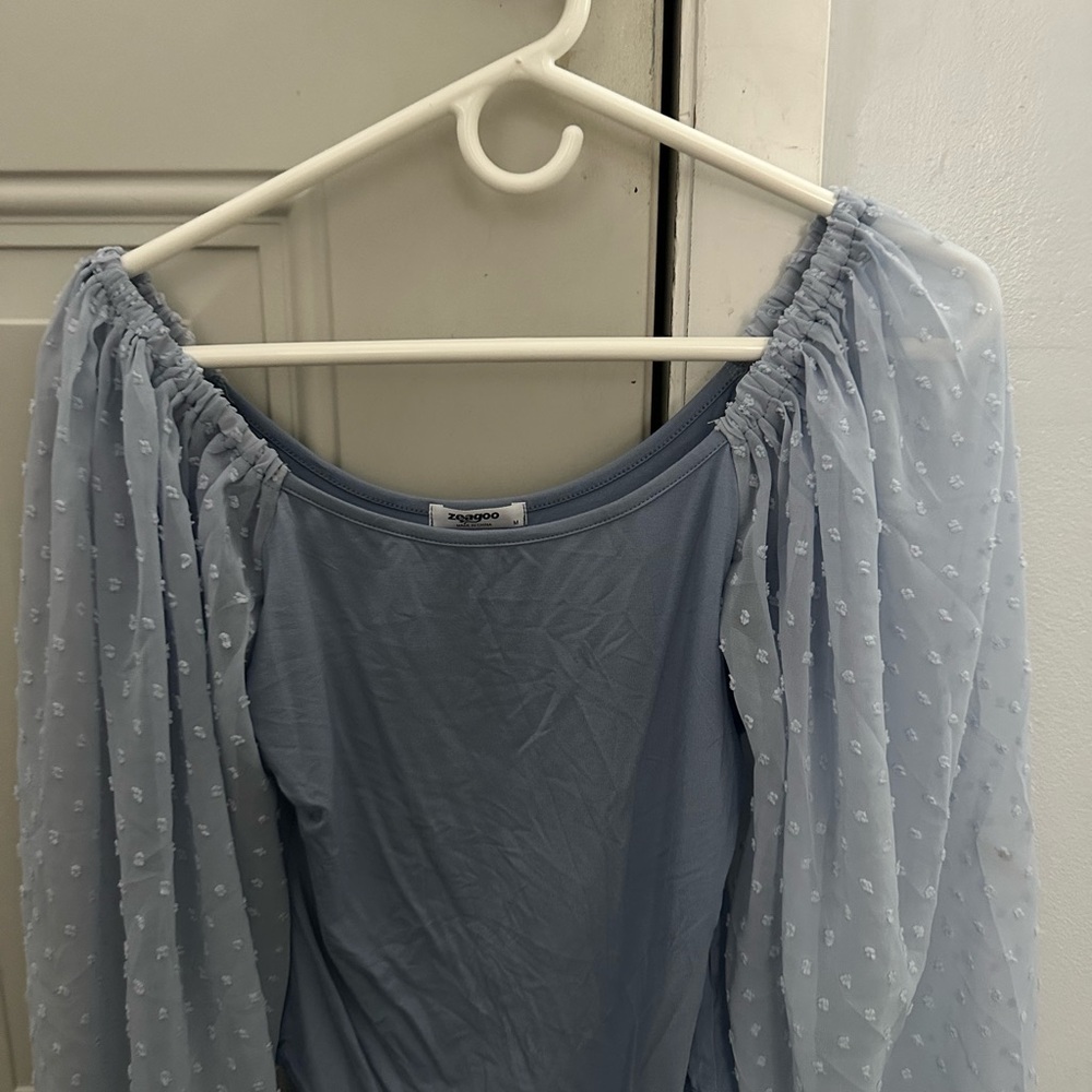 Zeagoo Light Blue Bodysuit